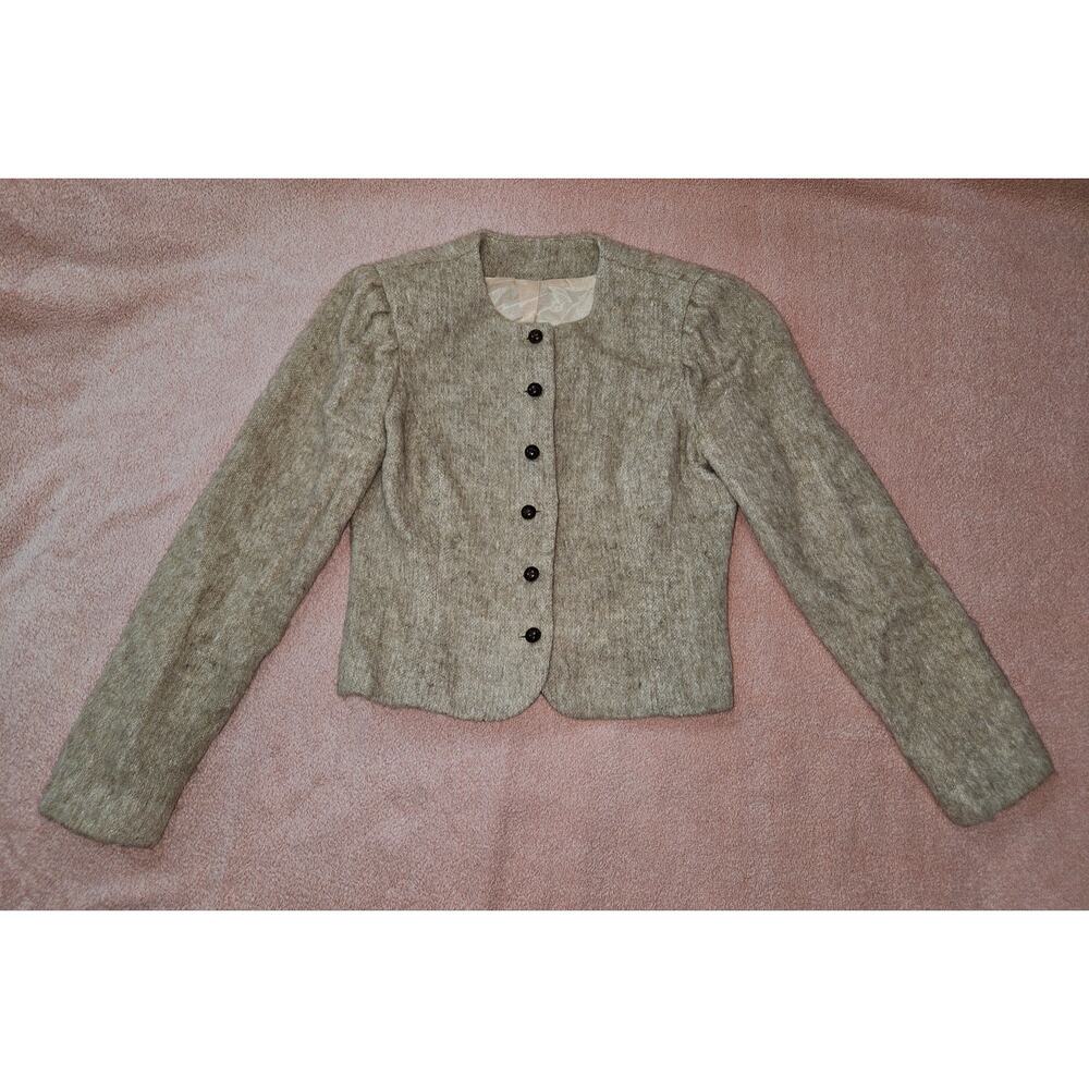 Vintage MJ Concepts in Sportswear Wool Blend Puff Sleeve Jacket Size 7 Made USA